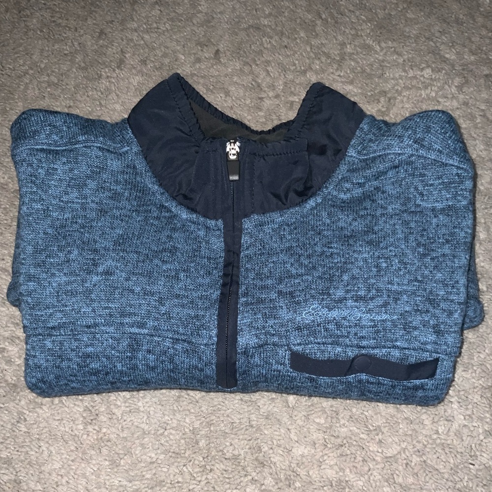 EDDIE BAUER - 1/4 Zip Fleece Pullover Sweater - Mens size XL
